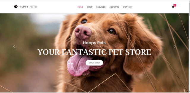 Pet Shop - Happy Pets(Business Website)